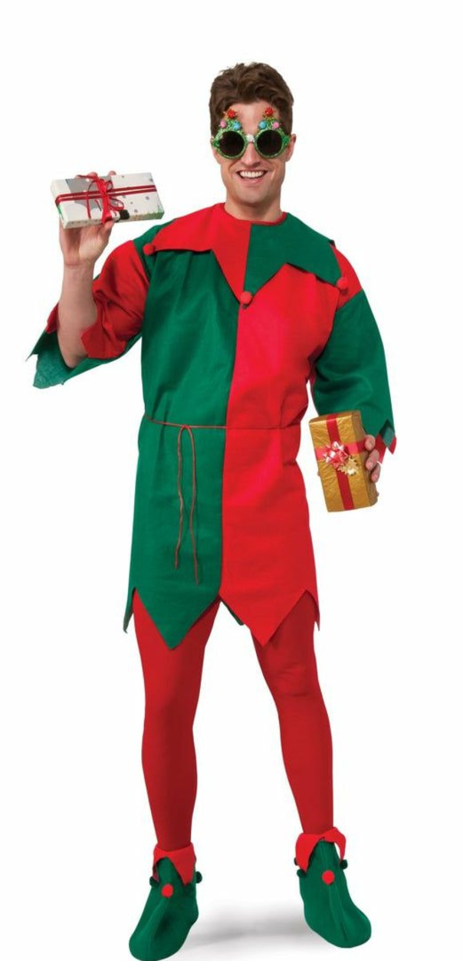 Christmas * | Rubies Elf Tunic Adult Costume Santa'S Helpers