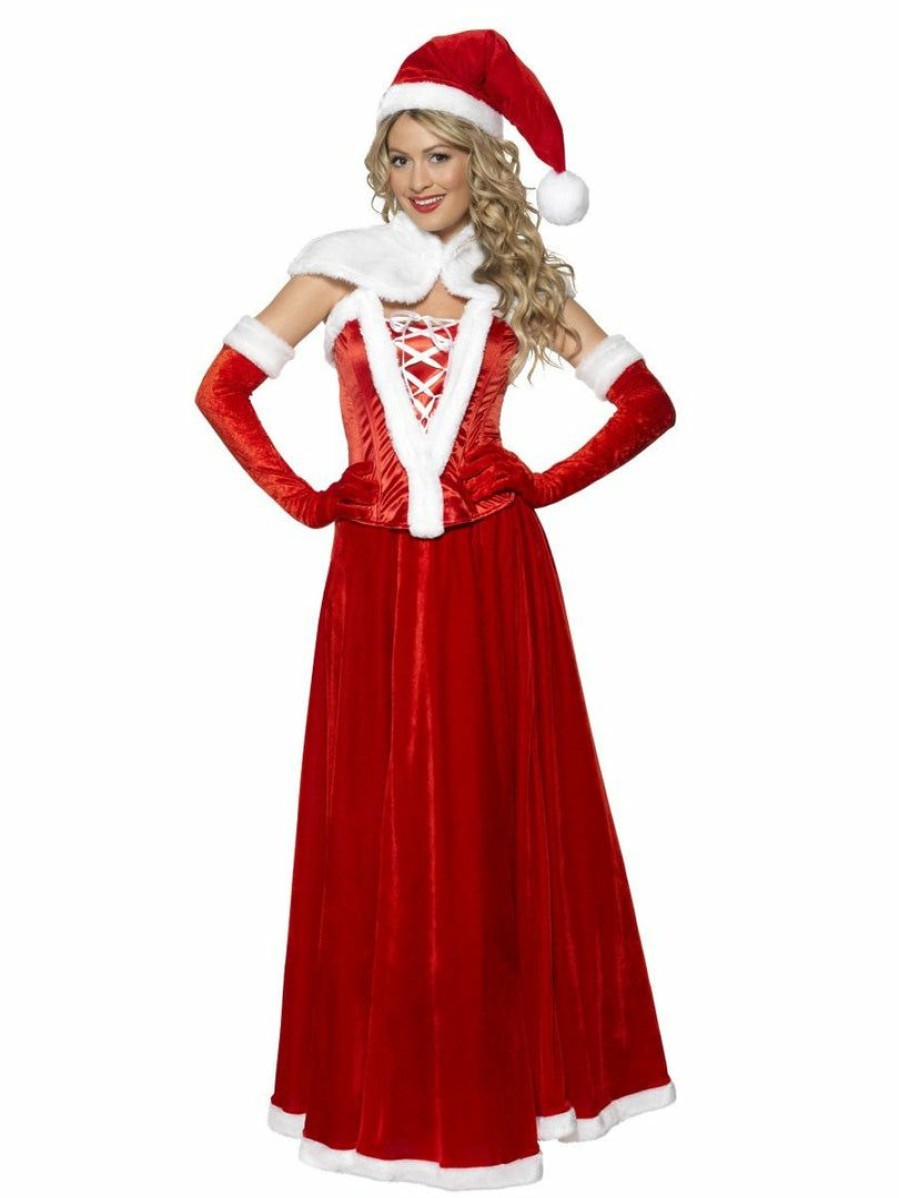 Christmas * | Smiffy'S Luxury Miss Santa Costume Mrs. Claus Costumes