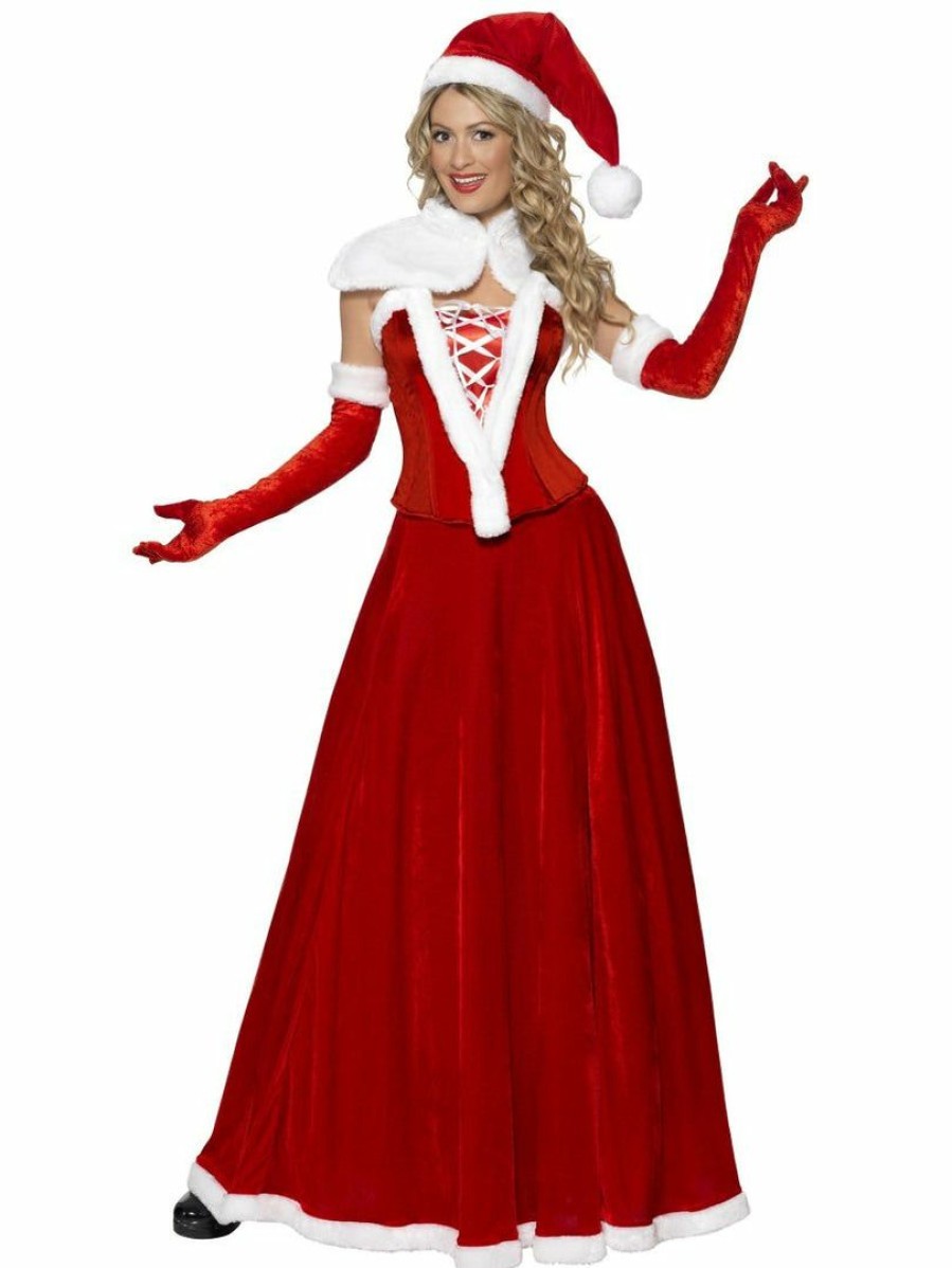 Christmas * | Smiffy'S Luxury Miss Santa Costume Mrs. Claus Costumes