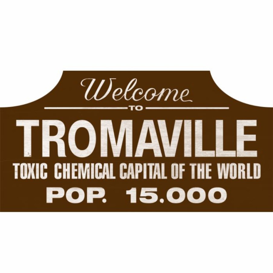 Halloween * | Trick Or Treat Studios Thomasville Wood Sign Toxic Avengers Indoor Decor