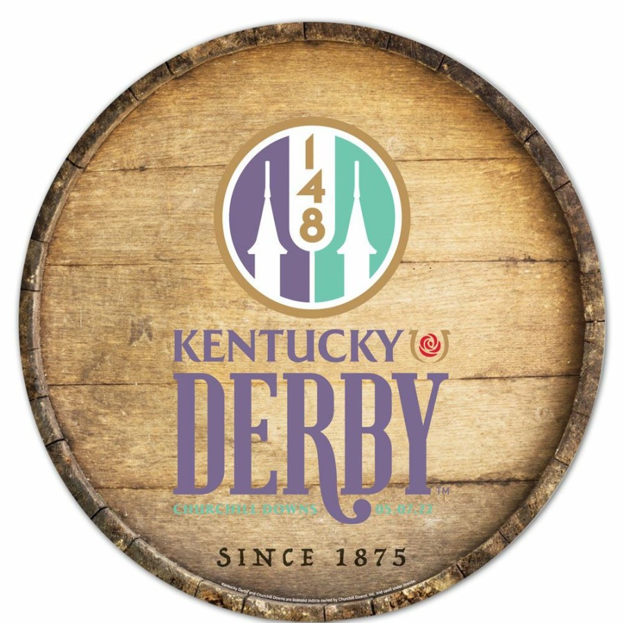 Derby * | Wincraft 148Th Kentucky Derby Merchandise Kentucky Derby 148 Round Wood Sign