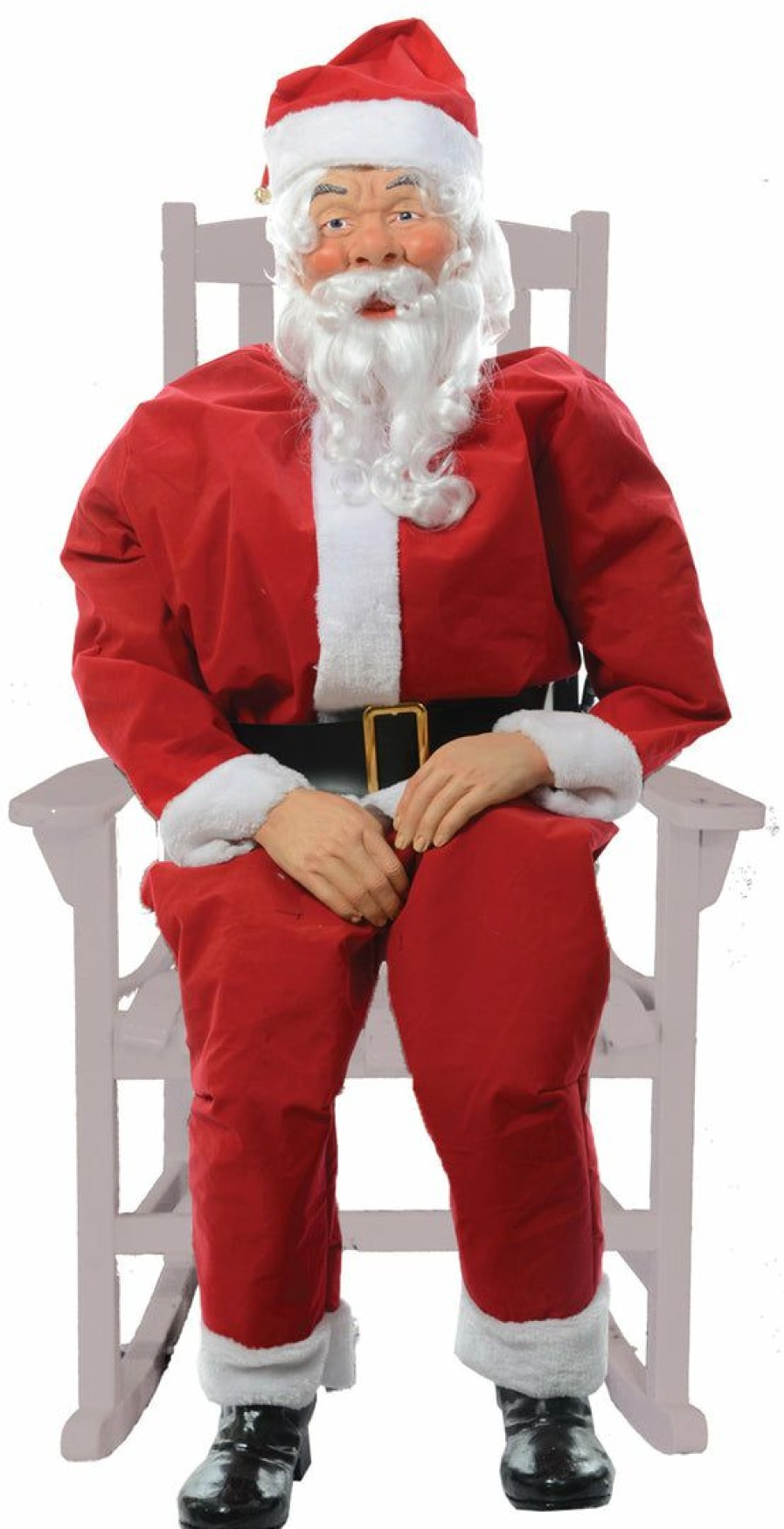 Christmas * | Morris Rocking Chair Santa Animated Prop Christmas Decorations