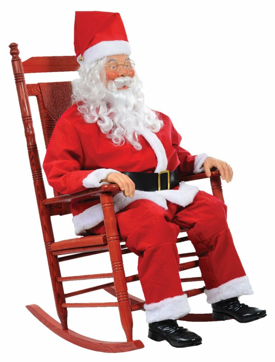 Christmas * | Morris Rocking Chair Santa Animated Prop Christmas Decorations