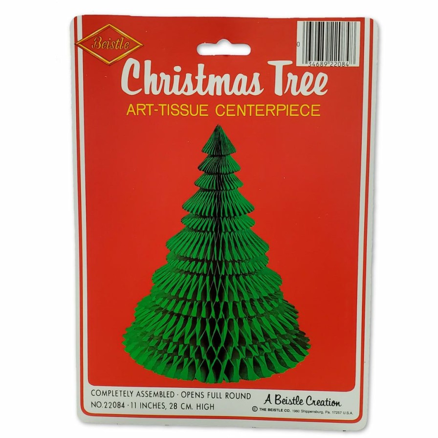 Christmas * | Beistle True Vintage Christmas Tree Art-Tissue Centerpiece Christmas Decorations