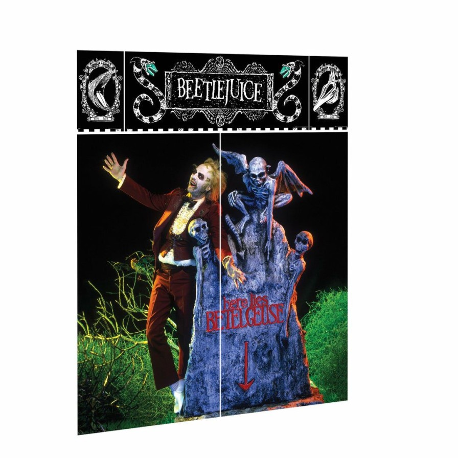 Halloween * | Amscan Indoor Decor Beetlejuice Scene Setters Wall Decorating Kit