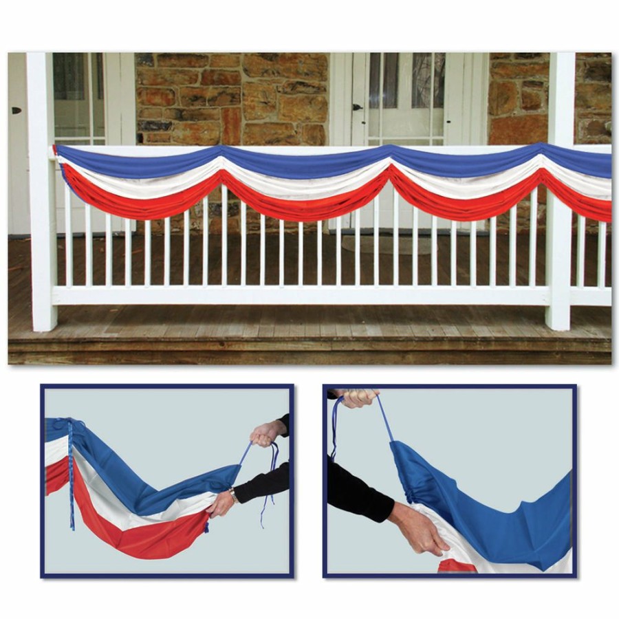 4Th Of July * | Beistle Decor Patriotic Fabric Bunting