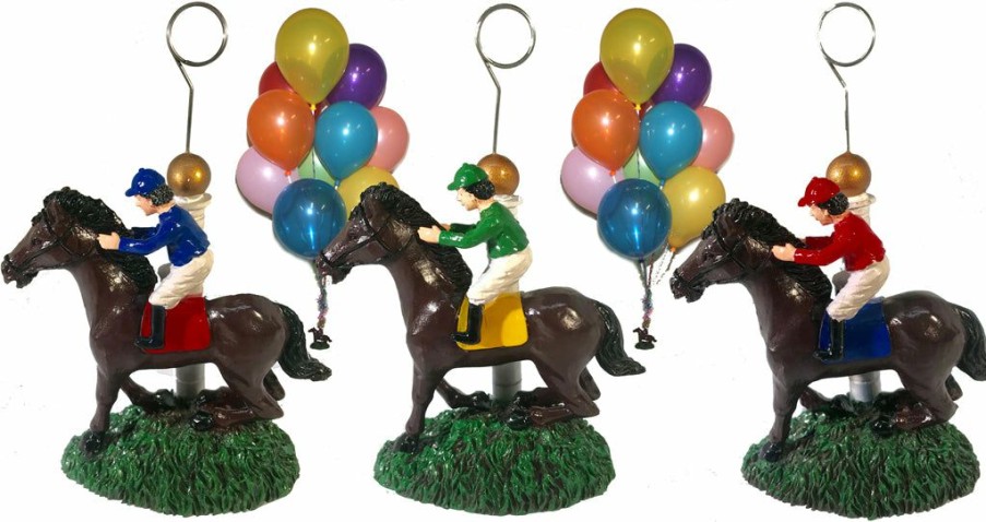 Derby * | Beistle Horse And Jockey Photo Holder And Balloon Weight Horse Racing Decor And Accessories