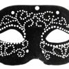 Mardi Gras * | Forum Novelties Half Mask Velvet Rhinestone