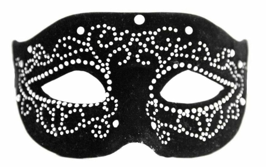 Mardi Gras * | Forum Novelties Half Mask Velvet Rhinestone