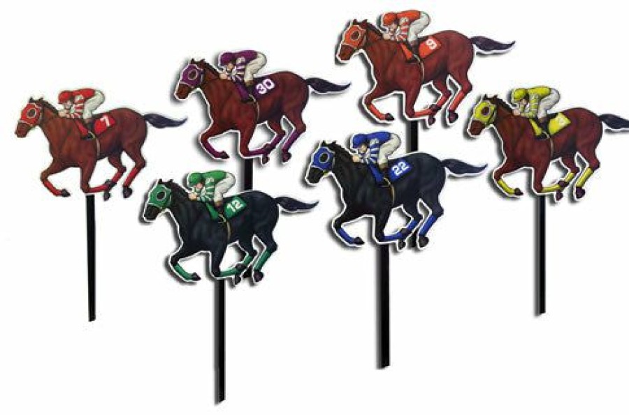 Derby * | Caufield'S Novelties A Day At The Races Horse & Jockey Yard Signs