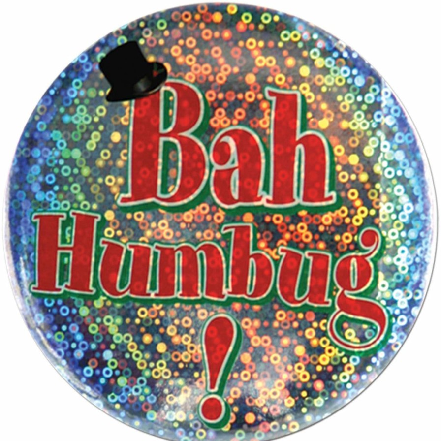 Christmas * | Beistle Christmas Accessories Bah Humbug! Button