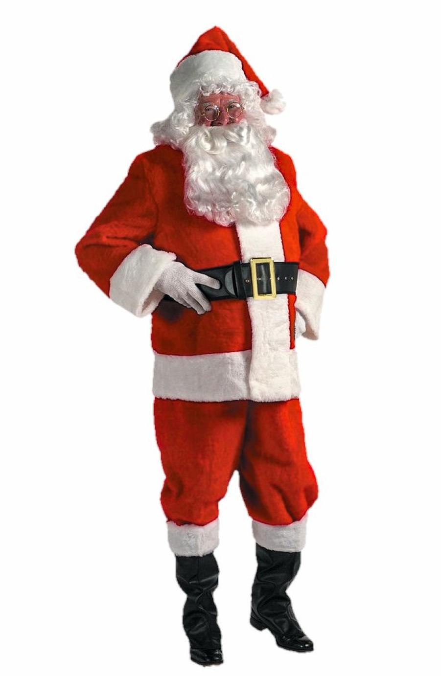 Christmas * | Halco Deluxe Red Plush Santa Suit