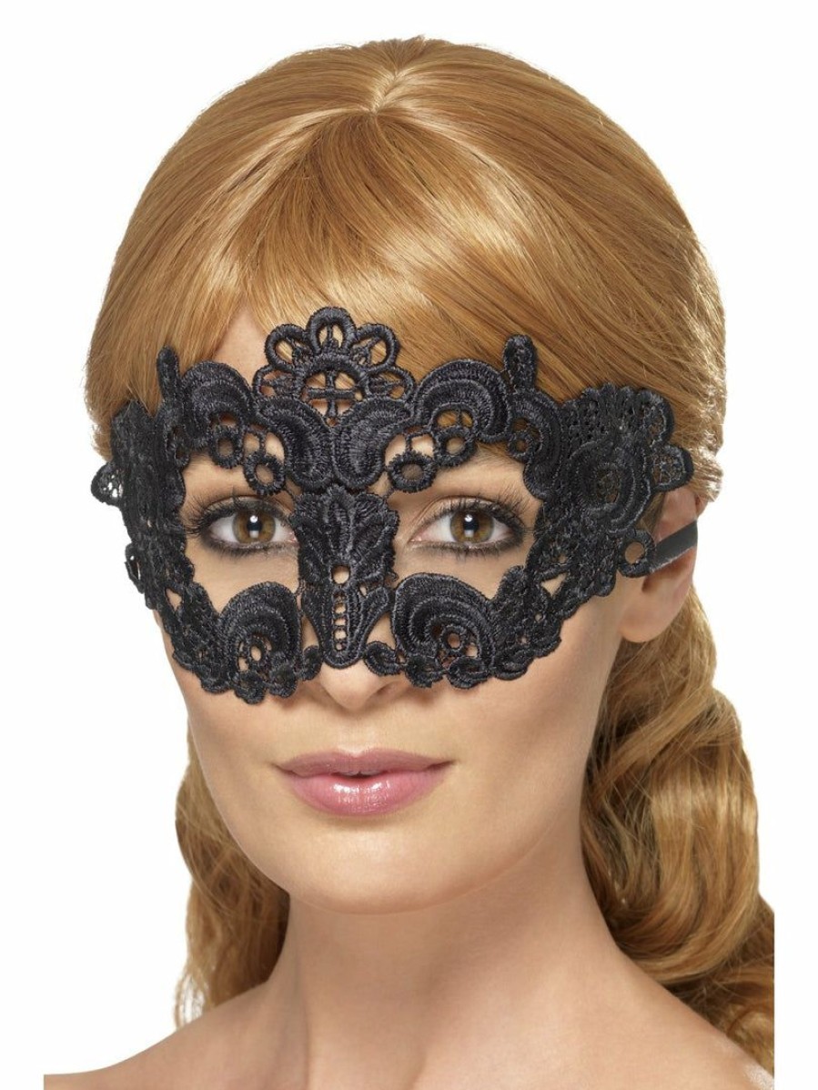 Mardi Gras * | Forum Novelties Half Mask Black Lace