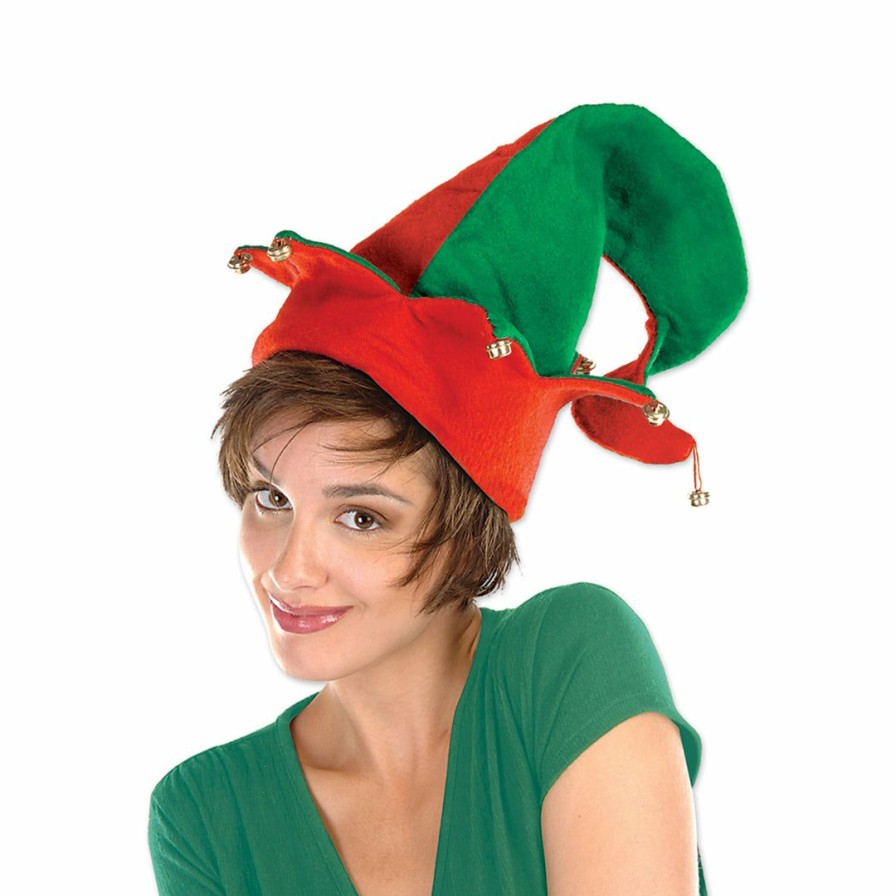 Christmas * | Beistle Elf Hat W/Bells Christmas Accessories