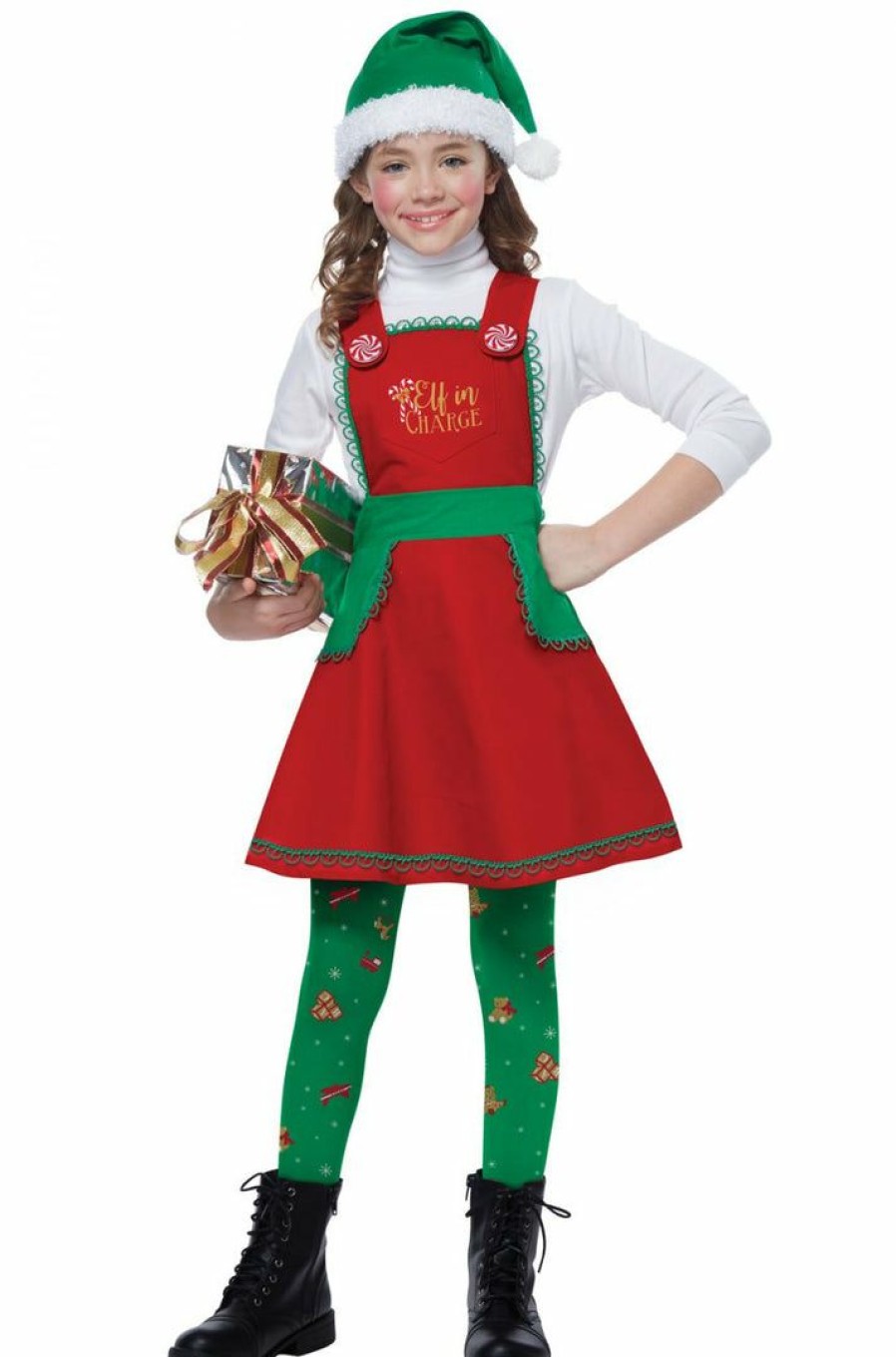 Christmas * | California Costumes Elf In Charge Children'S Costume Santa'S Helpers