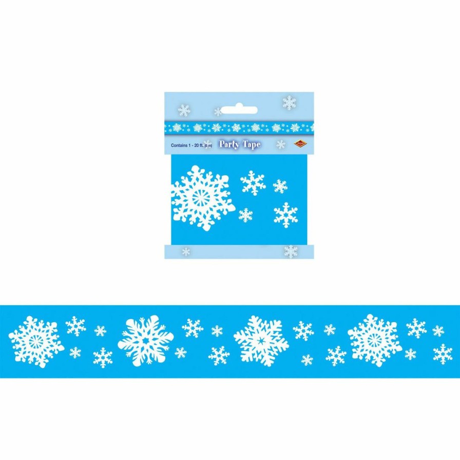 Christmas * | Beistle Christmas Decorations Snowflake Party Tape