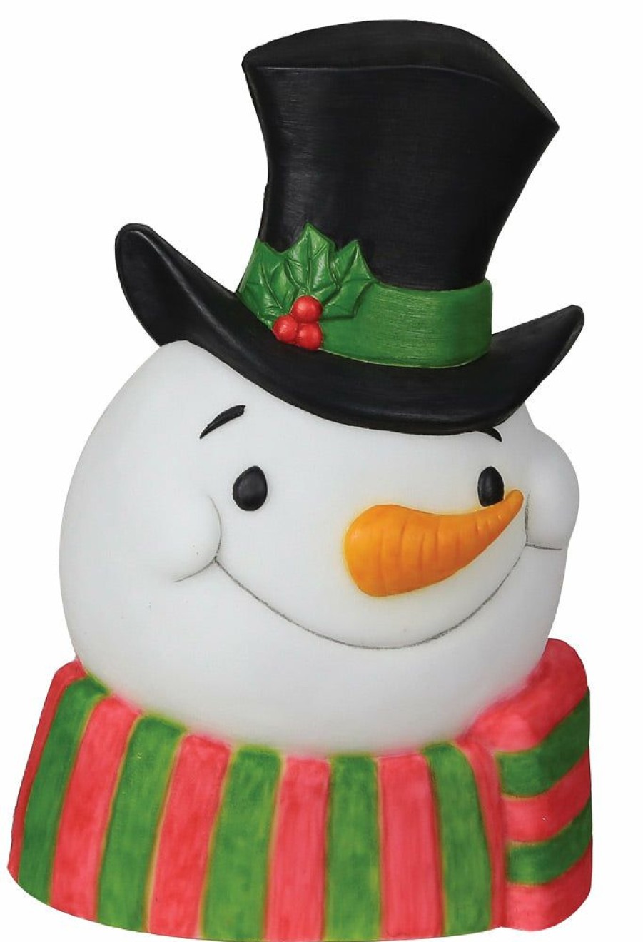 Christmas * | Morris Christmas Decorations Snowman Lighted Blow Mold Plaque W/Sound