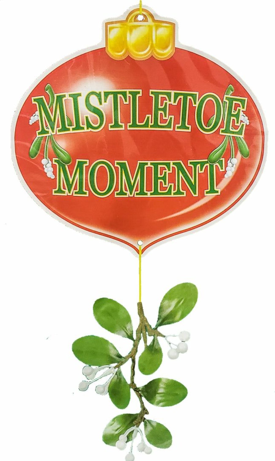 Christmas * | Beistle Mistletoe Moment Dangler Christmas Decorations