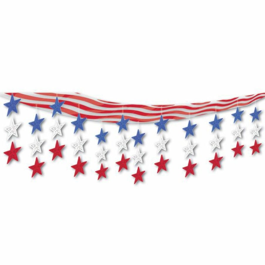 4Th Of July * | Bristle Stars And Stripes Ceiling Decor