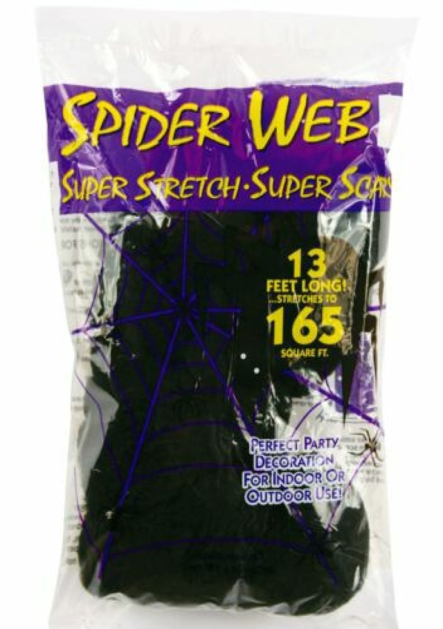 Halloween * | Fun World Super Stretch Spider Web Black