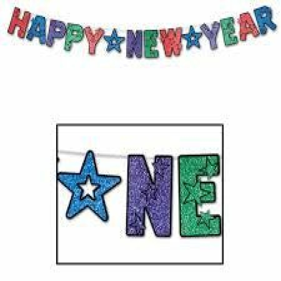 New Year * | Beistle Party Supplies Happy New Year Glittered Streamer