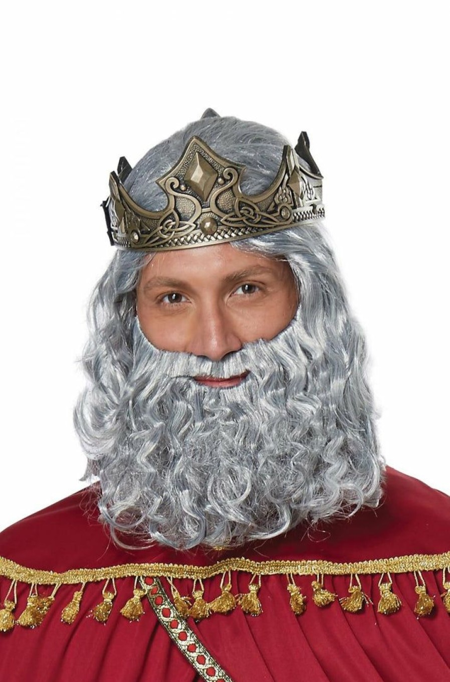 Christmas * | California Costumes Biblical King Wig And Beard Set Grey