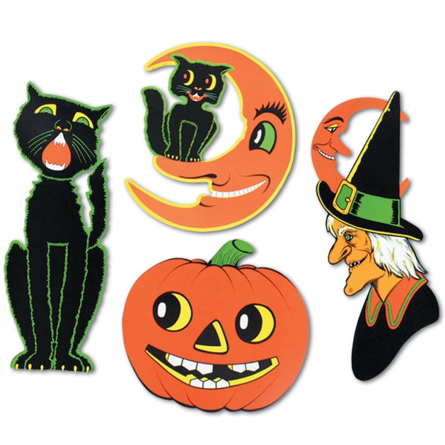 Halloween * | Beistle Vintage Halloween Large Halloween Cutouts