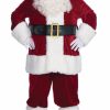 Christmas * | Halco Burgundy Velveteen Santa Claus Suit Christmas Accessories