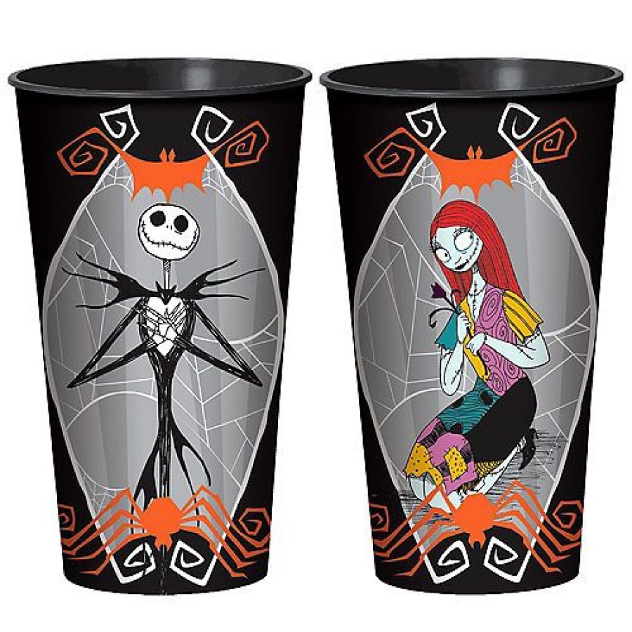 Halloween * | Amscan Nightmare Before Christmas Jack Skellingston & Sally 32Oz. Plastic Cup Party Supplies