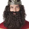 Christmas * | California Costumes Biblical King Wig And Beard Set Brown Christmas Accessories