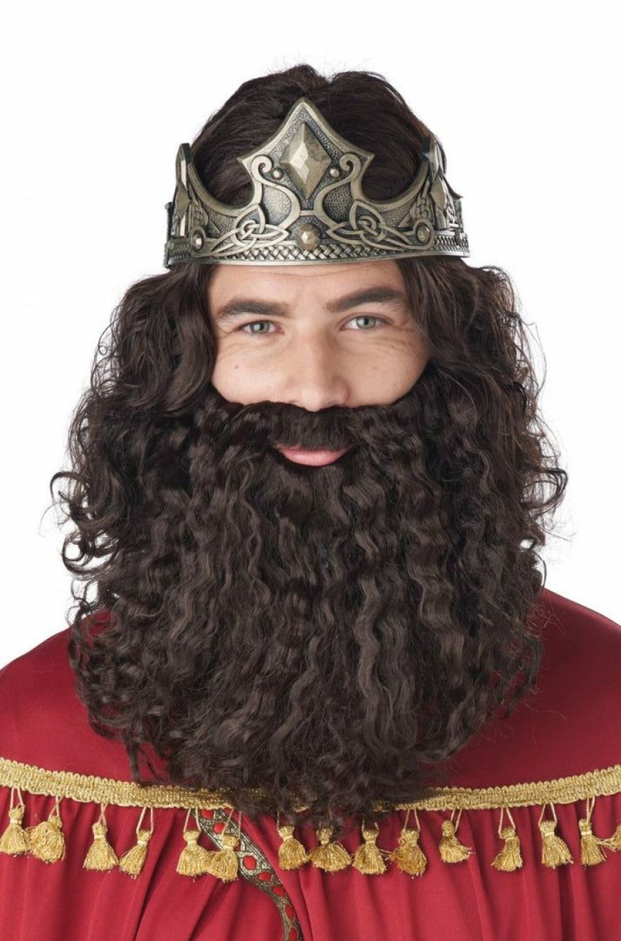 Christmas * | California Costumes Biblical King Wig And Beard Set Brown Christmas Accessories