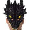 Mardi Gras * | Hm Smallwares Black Dragon Mask Half Masks