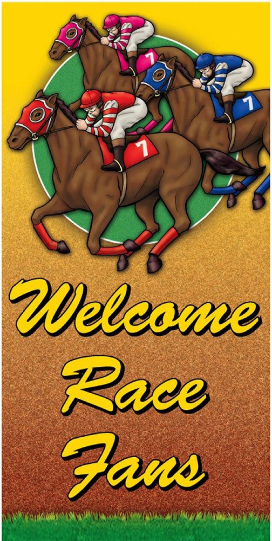 Derby * | Caufield'S Novelties A Day At The Races 30 X 60 Door Poster