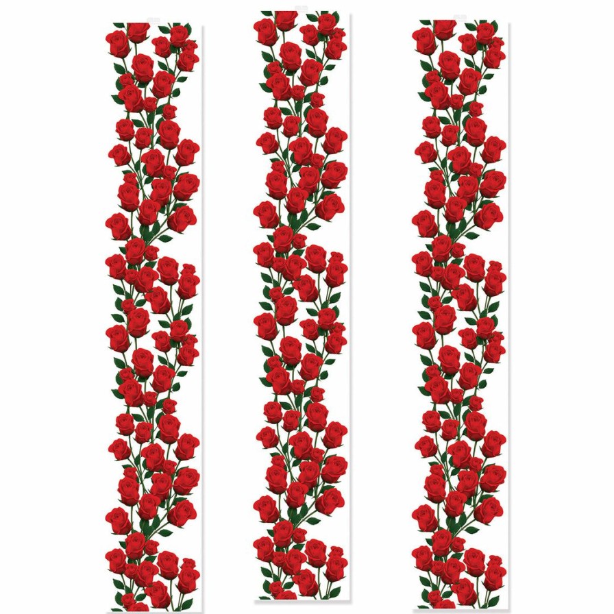 Derby * | Beistle Horse Racing Decor And Accessories Rose Party Panels 3/Pk