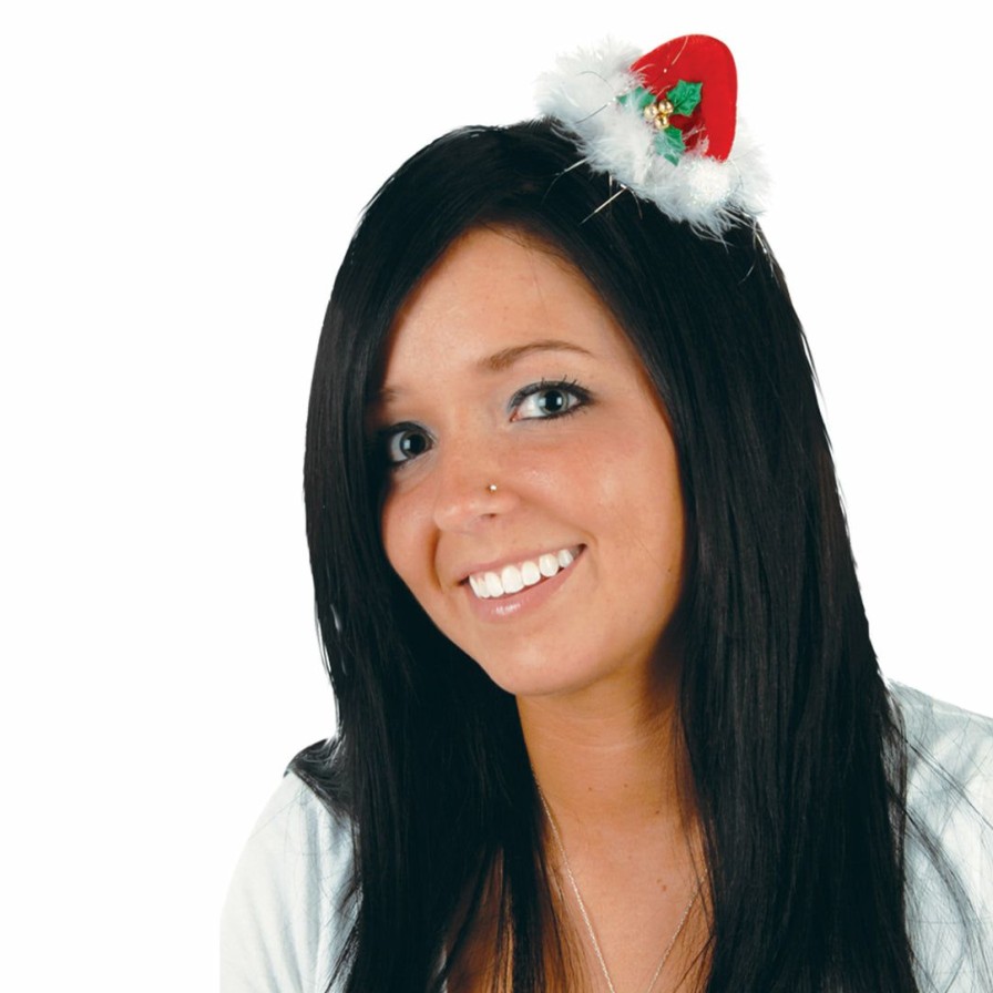 Christmas * | Beistle Santa Hat Hair Clip Christmas Accessories