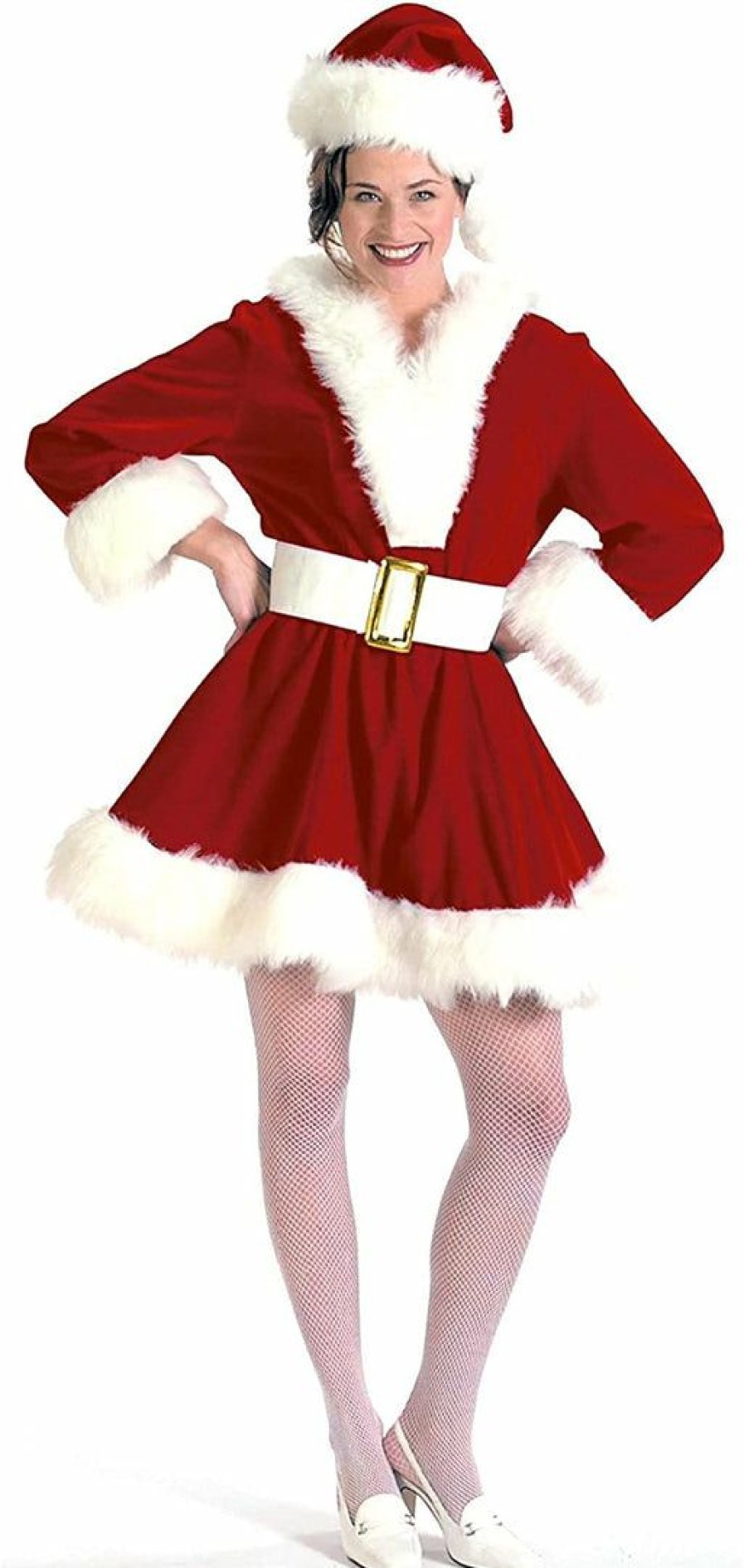 Christmas * | Halco Velvet Perky Pixie Costume Mrs. Claus Costumes