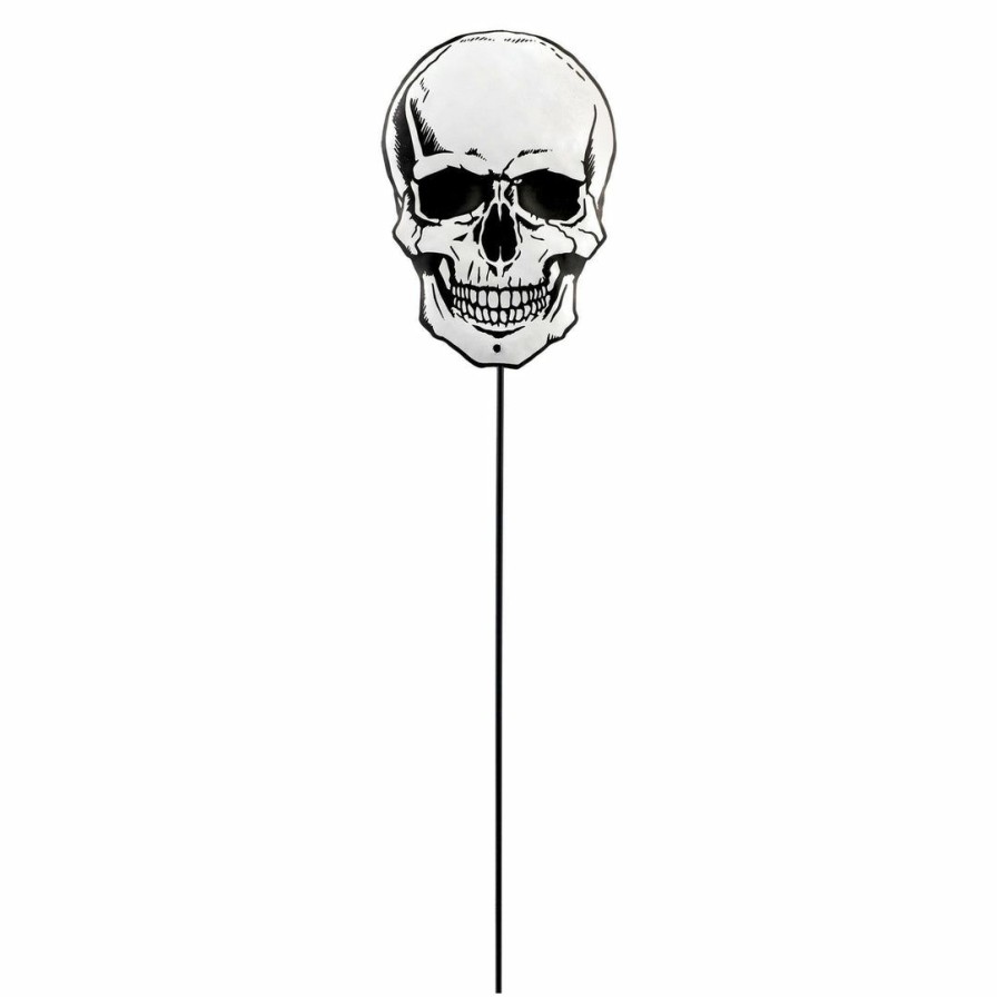 Halloween * | Amscan Party Supplies Metal Skull Yard Stake