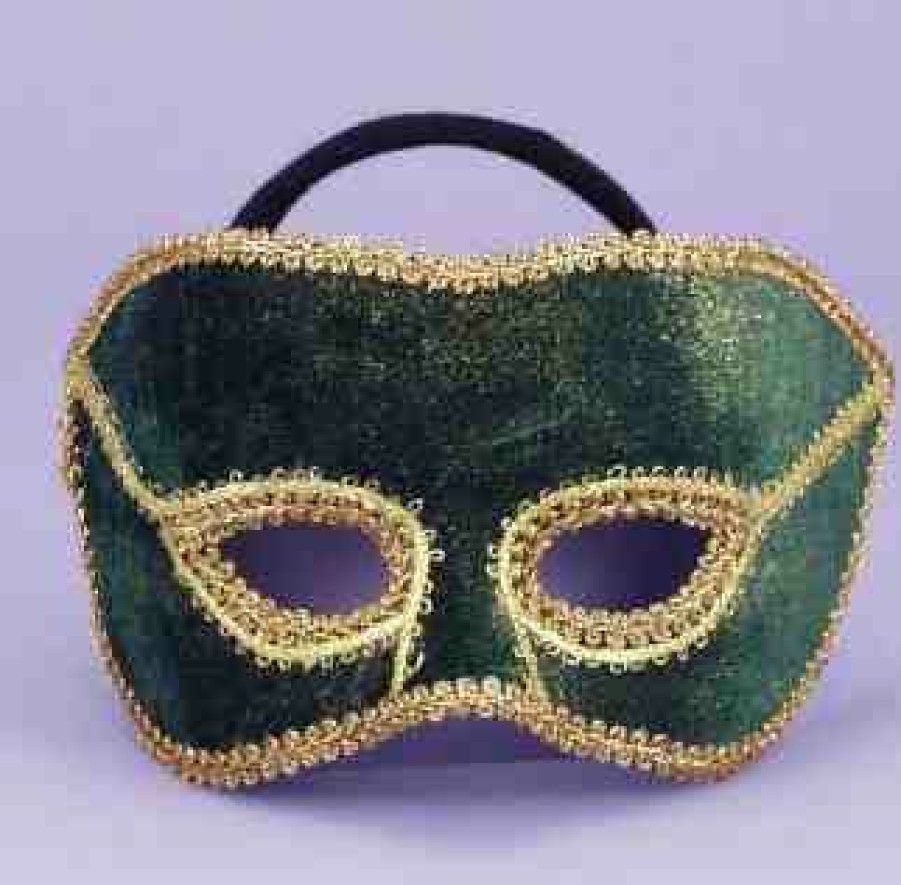 Mardi Gras * | Forum Novelties Venetian Mask Green Velvet Colombino