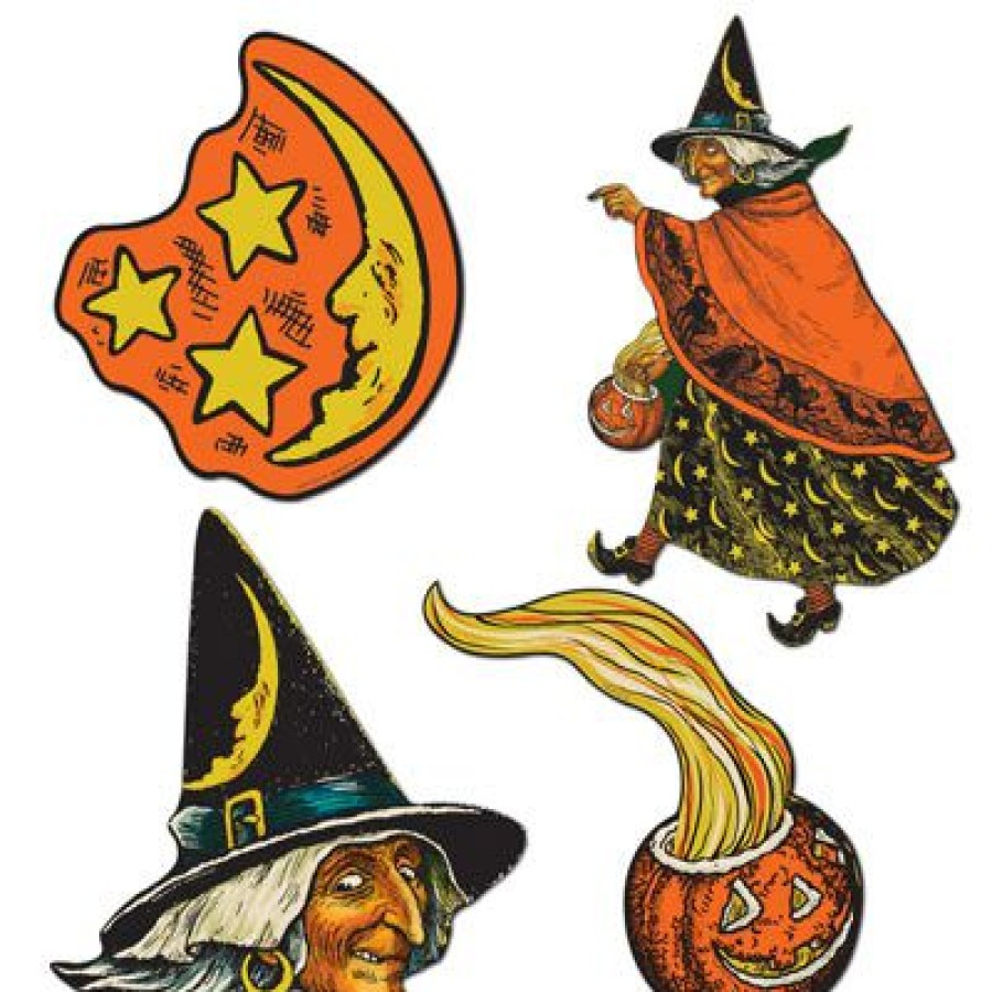 Halloween * | Beistle Vintage Halloween Vintage Beistle-Halloween Witch Cutouts