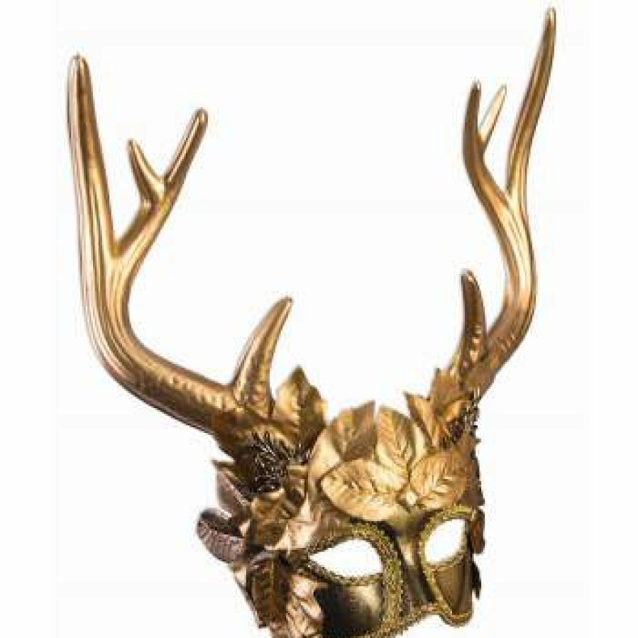 Mardi Gras * | Smiffy'S Venetian Mask Golden Faun Colombino Venetian Masks