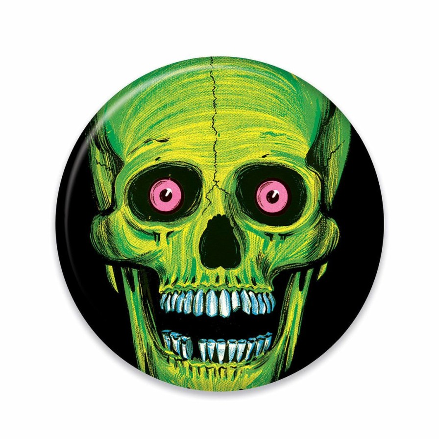 Halloween * | Beistle Vintage Halloween Skull Button