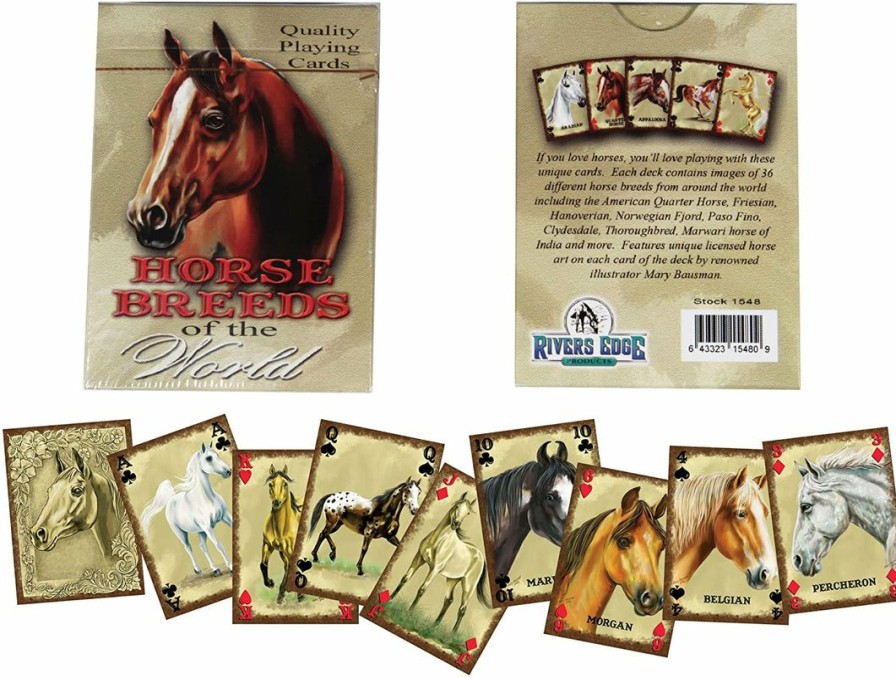 Derby * | Rivers Edge Horse Playing Cards Equestrian Gifts