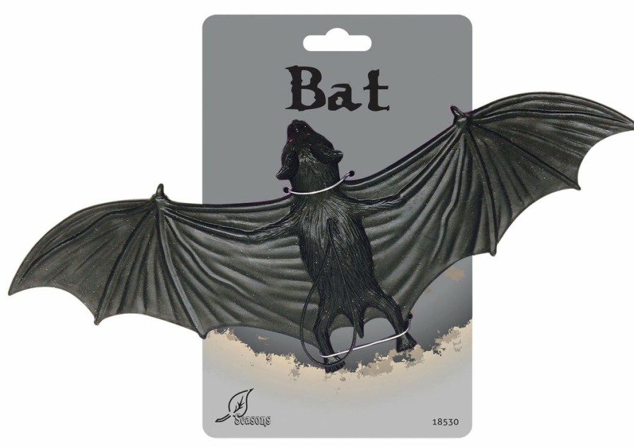 Halloween * | Caufield'S Novelty 8 Inch Vinyl Bat Carded Haunting Props