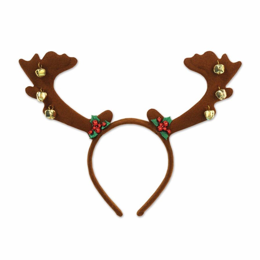 Christmas * | Beistle Reindeer Antlers W/Bells