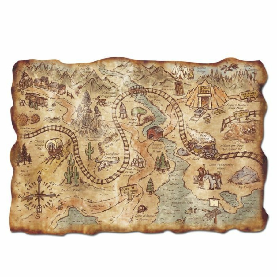 Halloween * | Beistle Party Supplies Old West Treasure Map