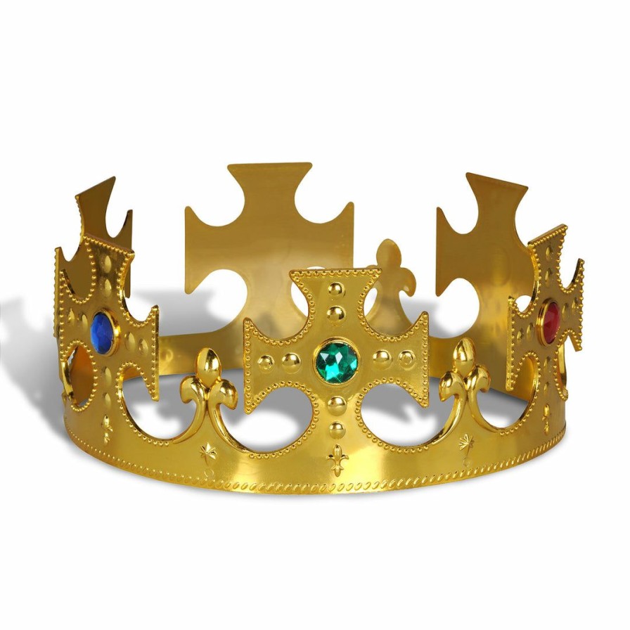 Mardi Gras * | Jhats Royal King'S Crown Gold Hats And Crowns