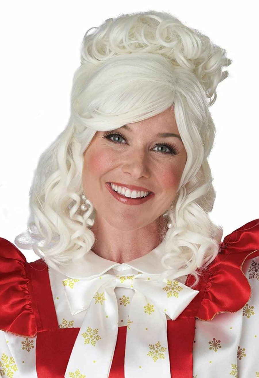 Christmas * | California Costume Mrs. Claus Accessories Mrs. Claus Wig With Clip-In Bun