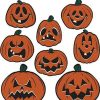 Halloween * | Beistle Vintage Halloween Pumpkin Cutouts- Vintage Beistle