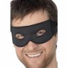 Mardi Gras * | Smiffy'S Black Bandit Half Mask Half Masks