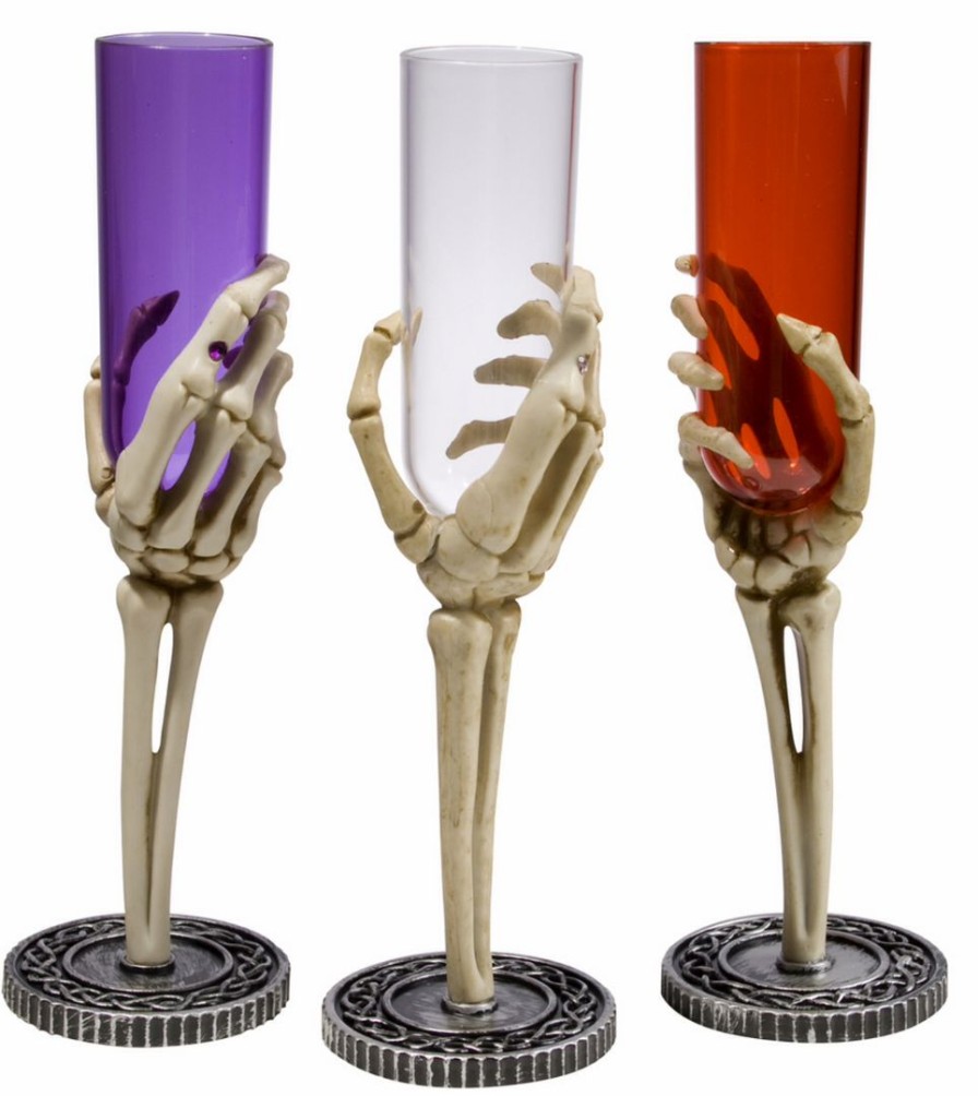 Halloween * | Fun World Skeleton Hand Flute Glass Party Supplies